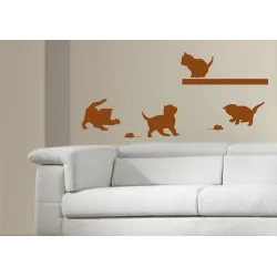 naklejki KOTKI + MYSZKI zestaw 7 szt.