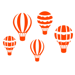 naklejki ścienne BALONY 60 kolorów 5 szt 45x45