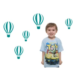 naklejki dekoracyjne BALONY w pasy 5szt 45x45cm