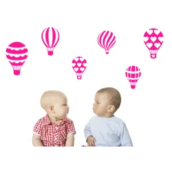 naklejki ścienne BALONY z serduszkami 6 szt 45x28 cm