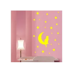 naklejki KOT NA KSIĘŻYCU i GWIAZDKI 