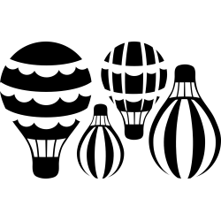 naklejki dekoracyjne BALONY 4 szt 45x28cm