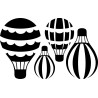 naklejki dekoracyjne BALONY 4 szt 45x28cm