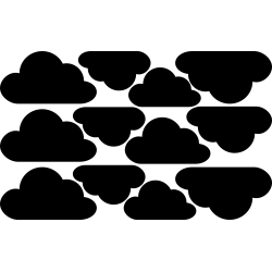 naklejki CHMURKI CHMURY zestaw 12szt na ścianę meble 45x28 cm