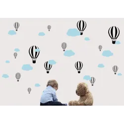 naklejki BALONY 14szt + CHMURKI 17szt