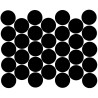 naklejki GROCHY KROPKI średnica 6cm - zestaw 32 szt