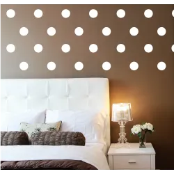 naklejki GROCHY KROPKI średnica 8cm - zestaw 15 szt