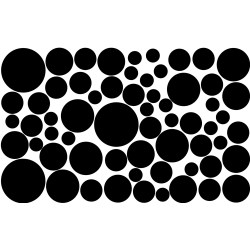 naklejki GROCHY KROPKI mix wielkości - zestaw 62 szt
