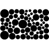 naklejki GROCHY KROPKI mix wielkości - zestaw 62 szt