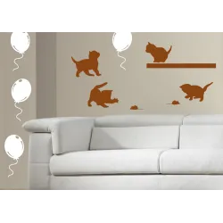 naklejki KOTKI + BALONIKI zestaw 