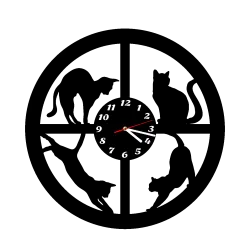 zegar ścienny kot kotek kotki cichy duży 38 cm