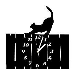 zegar ścienny kot kotek kotki cichy duży 38 cm