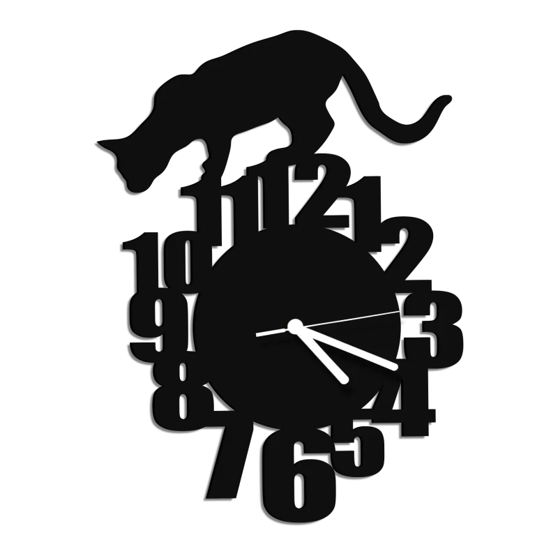 zegar ścienny kot kotek cichy duży 38 cm NOWOŚĆ 3D