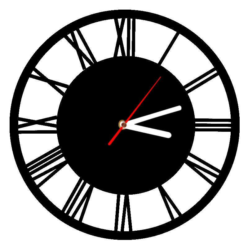 mały zegar ścienny Vintage Loft cichy 3D retro