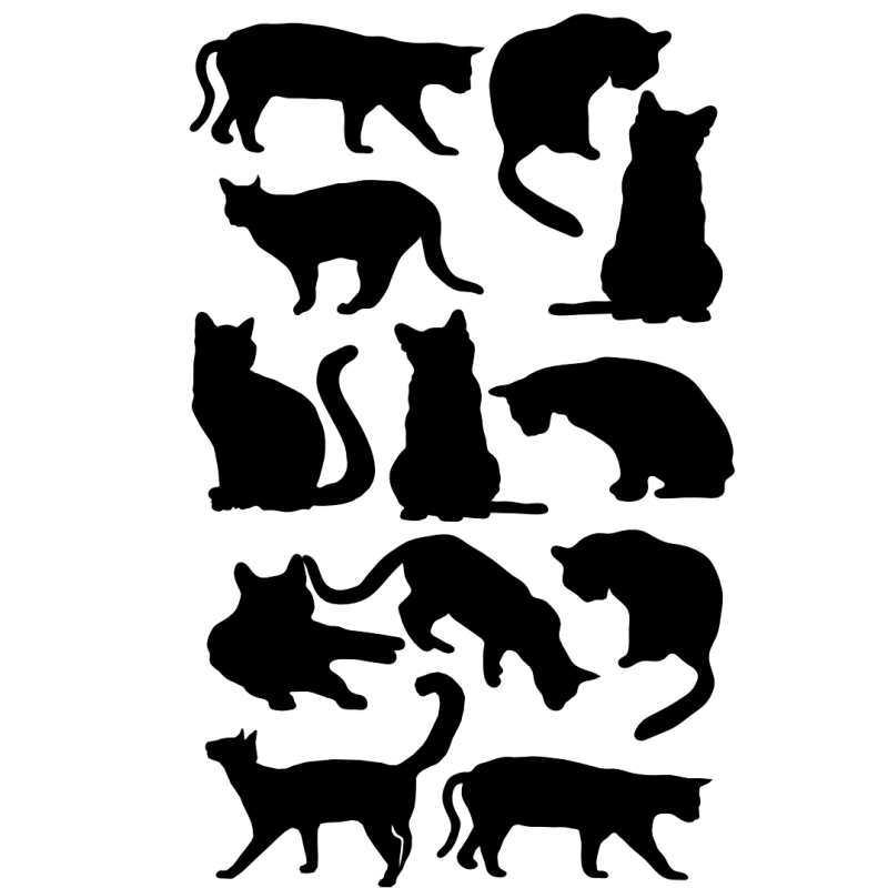 naklejki MAŁE KOTY zestaw 12 szt