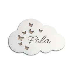 lampka led dekoracyjna z IMIENIEM chmurka motylki