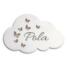 lampka led dekoracyjna z IMIENIEM chmurka motylki