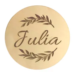 lampka led dekoracyjna z IMIENIEM liście naturalna