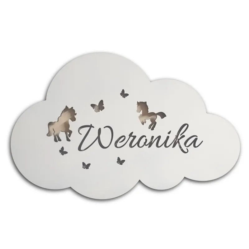 Lampka nocna led z imieniem imię chmurka koń kucyk