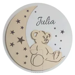 Lampka nocna led z imieniem imię dziecka gwiazdki