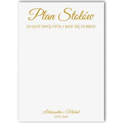 tablica powitalna ślub wesele plan stołów 70x50