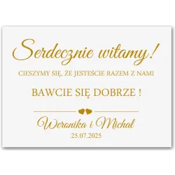 tablica powitalna ślub wesele rocznica Imię 70x50