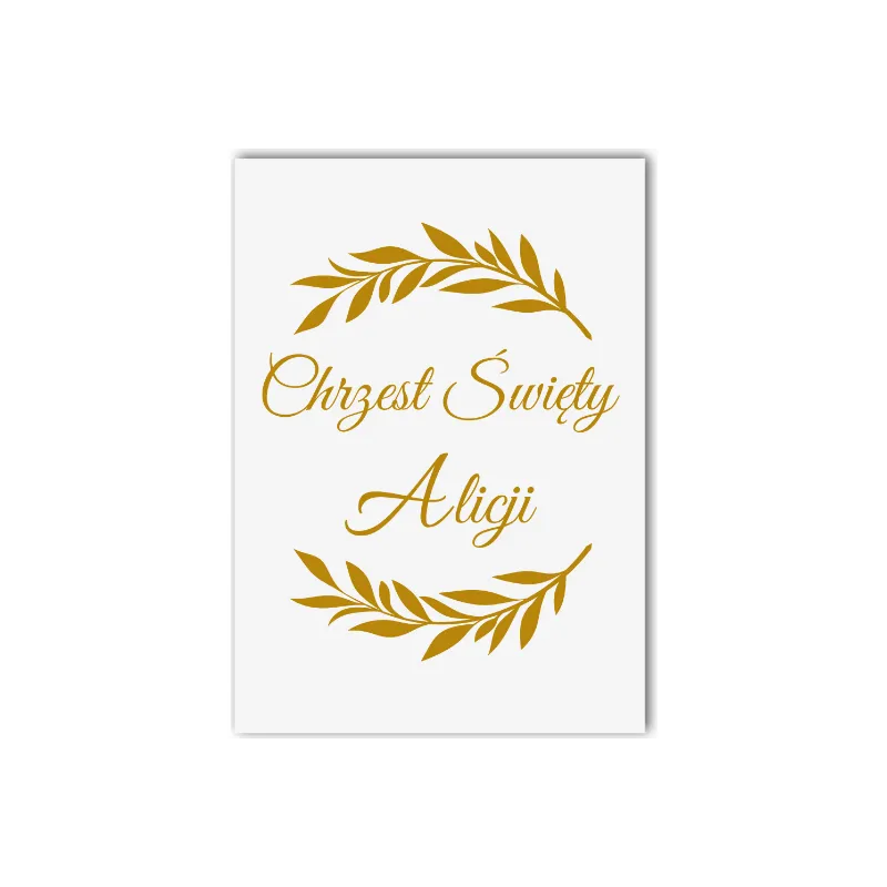 tablica powitalna Chrzest Święty komuni imię 70x50