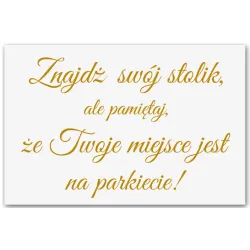 tablica powitalna ślub wesele znajdź swój 60x40