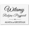 tablica Witamy Rodzinę Przyjaciół Imiona 70x50cm