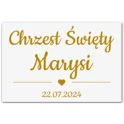 tablica powitalna Chrzest Święty komunia imię 6040