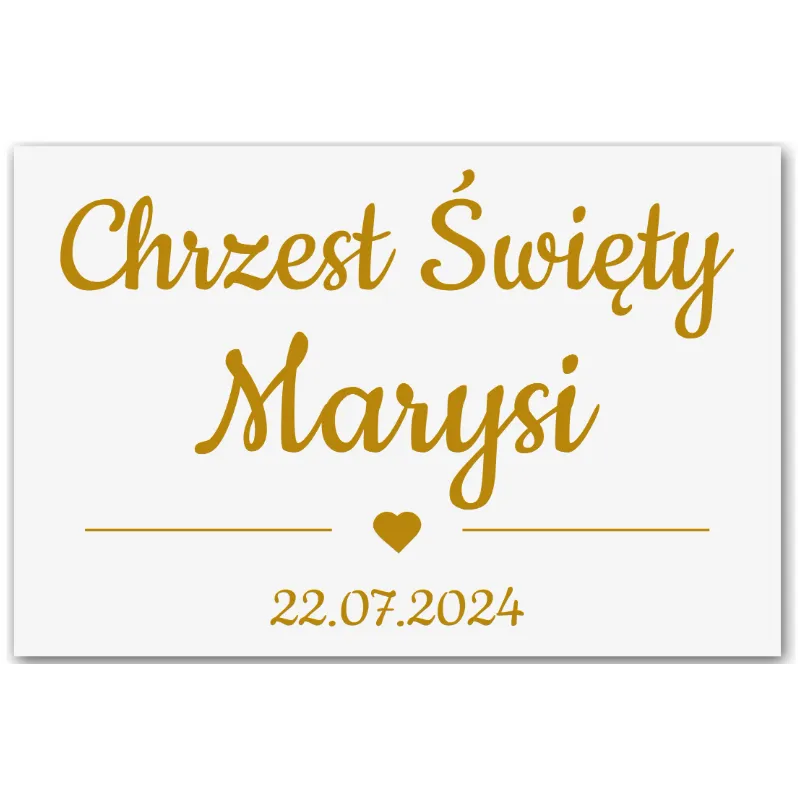 tablica powitalna Chrzest Święty komunia imię 6040