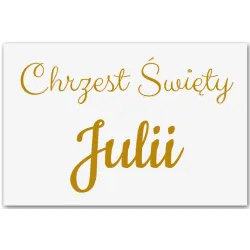 tablica powitalna Chrzest Święty komuni imię 60x40
