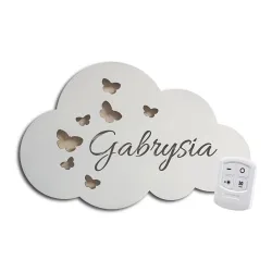 Lampka nocna led z imieniem imię chmurka gwiazdy