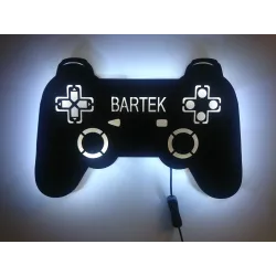 Lampka nocna LED PAD dla gracza z imieniem imię dziecka zas. sieciowe 230V