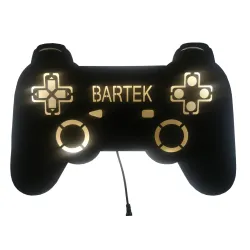 Lampka nocna LED PAD dla gracza z imieniem imię dziecka zas. sieciowe 230V