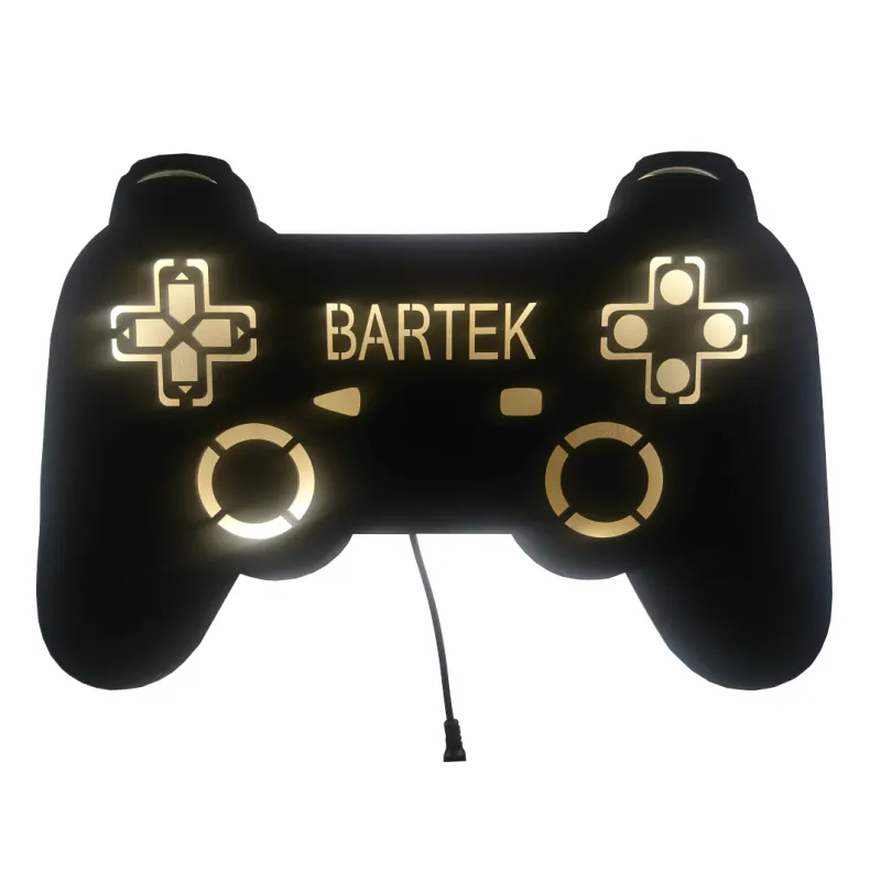 Lampka nocna LED PAD dla gracza z imieniem imię dziecka zas. sieciowe 230V