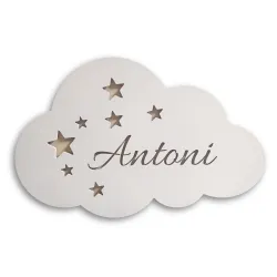 Lampka nocna LED CHMURKA z imieniem imię dziecka zas. sieciowe 230V
