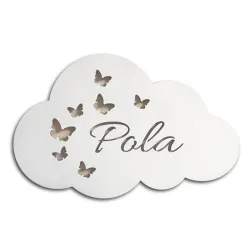 Lampka nocna LED CHMURKA z imieniem imię dziecka zas. sieciowe 230V