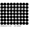 naklejki GROCHY KROPKI średnica 3cm - zestaw 63 szt