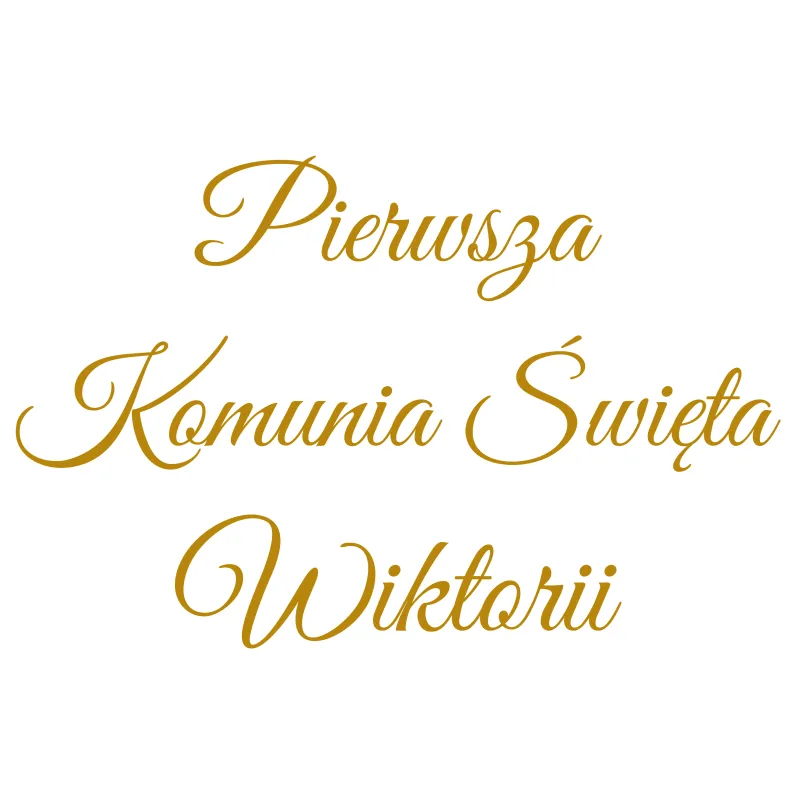 naklejka napis Pierwsza Komunia Święta imię tablicę ściankę balonową 95x60