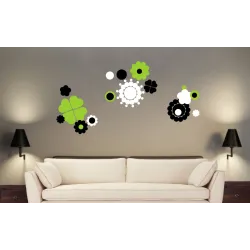 naklejki KWIATY zestaw 3-kolorowy