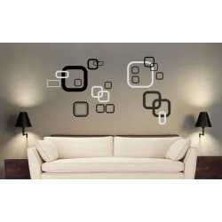 naklejki KWADRATY zestaw 3-kolorowy