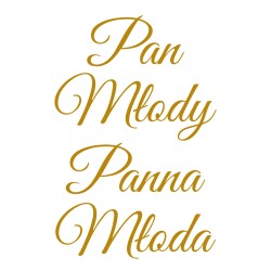 naklejka Panna Młoda Pan Młody dekoracja ślub wesele 25 cm