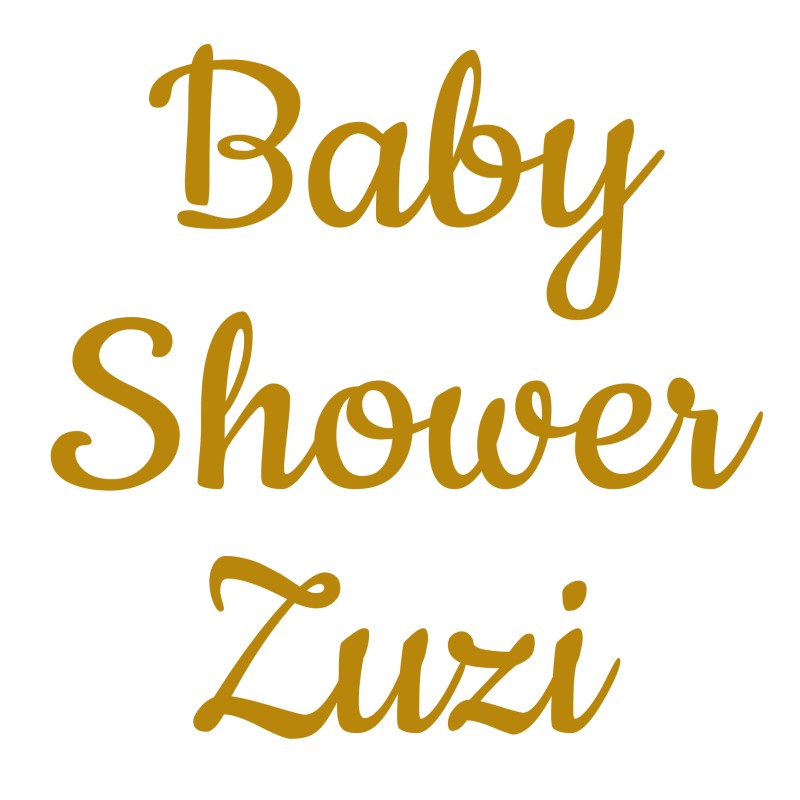 naklejka napis Baby Shower urodziny imię na tablicę ściankę balonową 45 cm