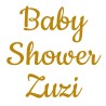 naklejka napis Baby Shower urodziny imię na tablicę ściankę balonową 45 cm