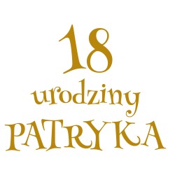 naklejka napis urodziny i imię na tablicę lustro ścianka balonową 60x45