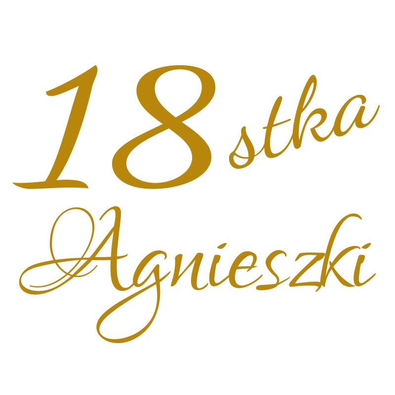 naklejka napis urodziny i imię na tablicę lustro ścianka balonową 60x45