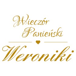 naklejka napis Wieczór Panieński imię tablicę lustro ścianka balonową 60x40