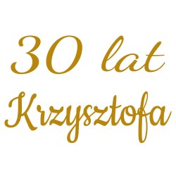 naklejka napis urodziny rocznica imię tablicę lustro ścianka balonową 70x45