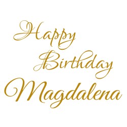 naklejka napis urodziny rocznica imię tablicę lustro ścianka balonową 60x45